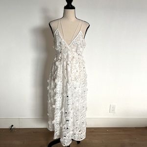 For love and lemons appliqué midi dress